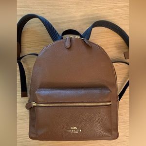 Coach Brown Pebbled Leather Mini Backpack
